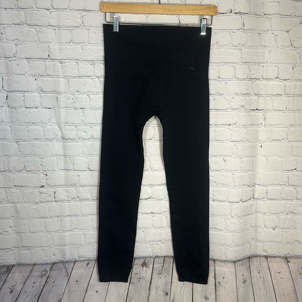 SPANX Leggings 1X Black Leggings Shapewear Stretch Hi Rise